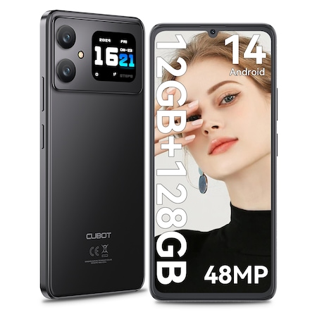 Telefon mobil CUBOT A20 2024, SIM dual, Android 14, 5100mAh,12GB+128GB/1TB, ecran HD de 6.745" + 90Hz, Camera cu 13MP, Smartphone 4G, Octa-Core/Face ID/GPS, Negru