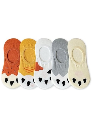 Set sosete dama, animalute haioase, bumbac, antiderapante, marime universala, multicolor
