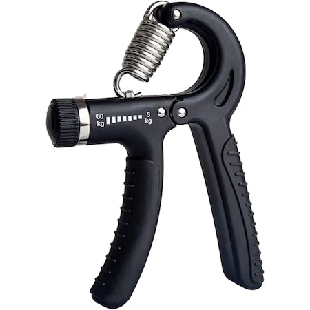 Flexor pentru exercitii mana, Forta de rezistenta 5-60 kg, Negru