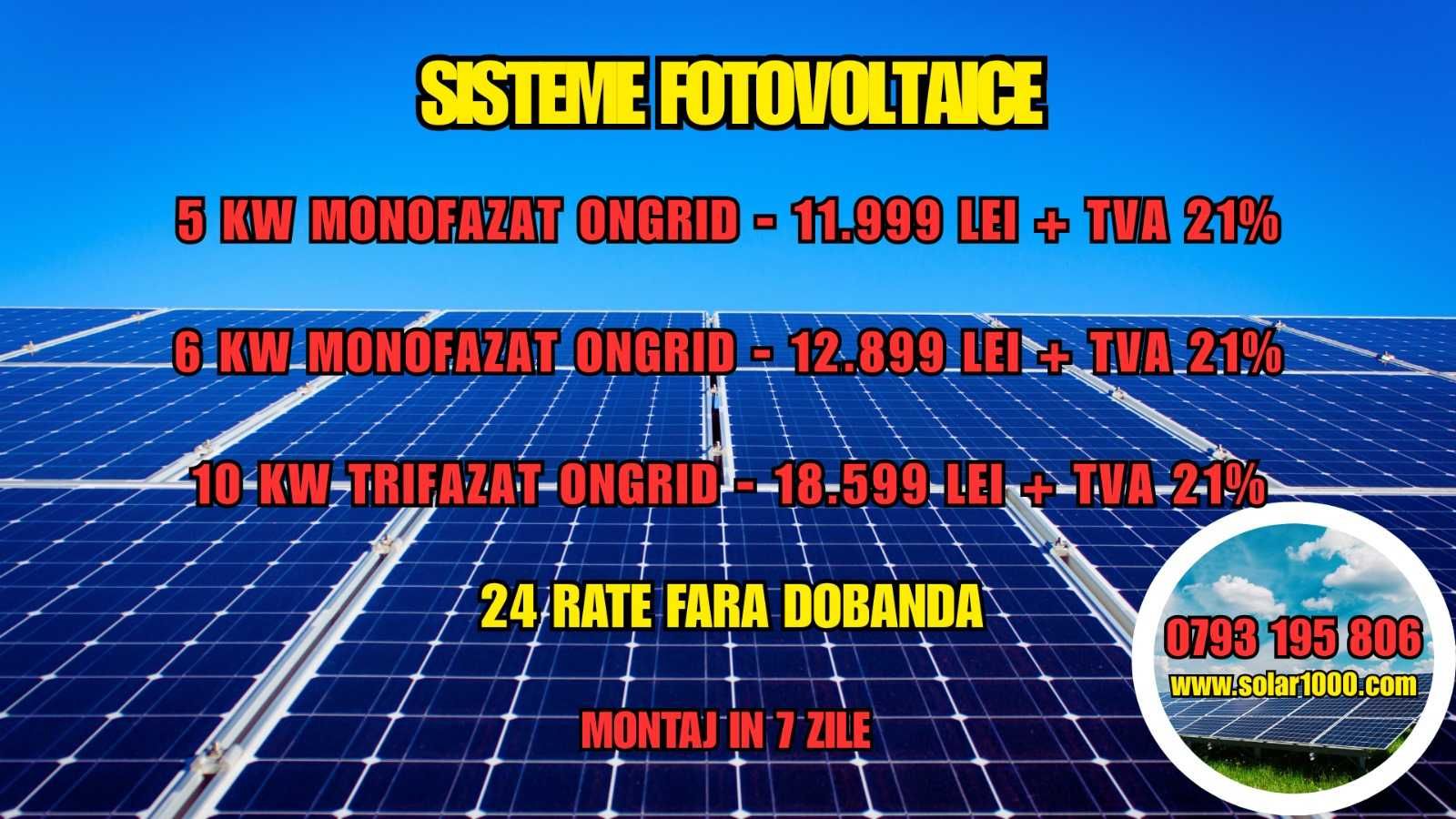 Panouri Fotovoltaice - Kit Complet + Montaj . Adaos Minim Pitesti