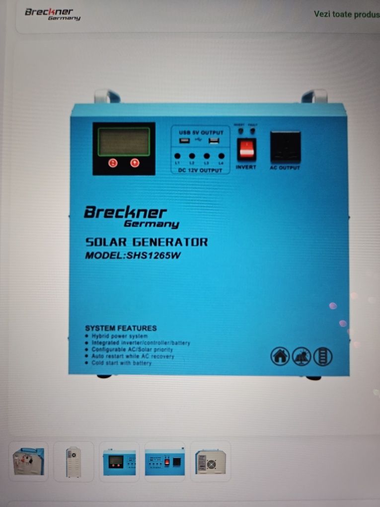 Sistem fotovoltaic cu acumulatori inclus Bacau