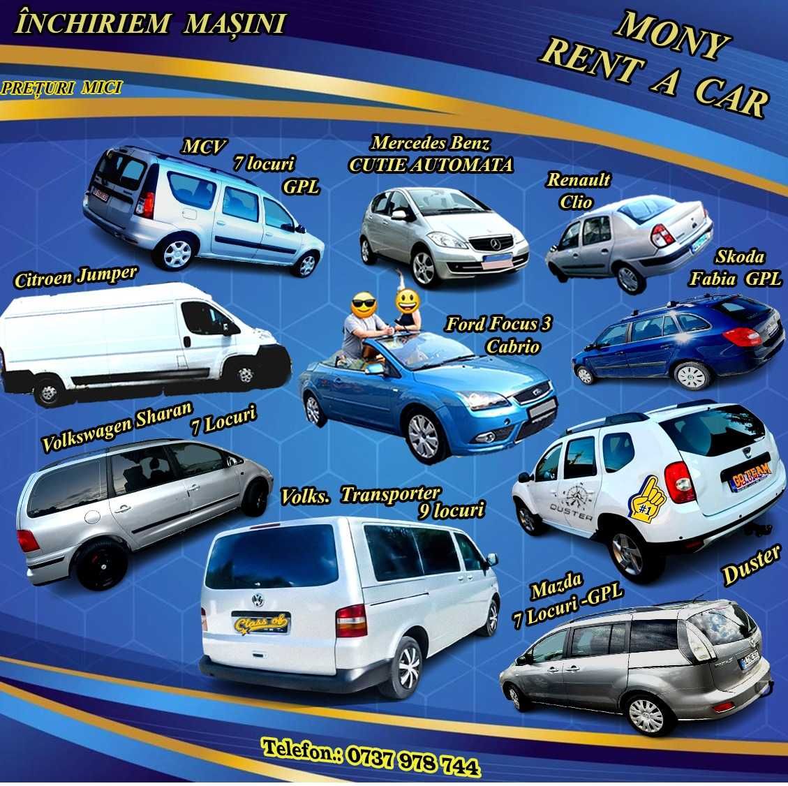 INCHIRIERI AUTO MASINI Duster, Skoda Fabia, MCV GPL, Volkswagen T Pitesti